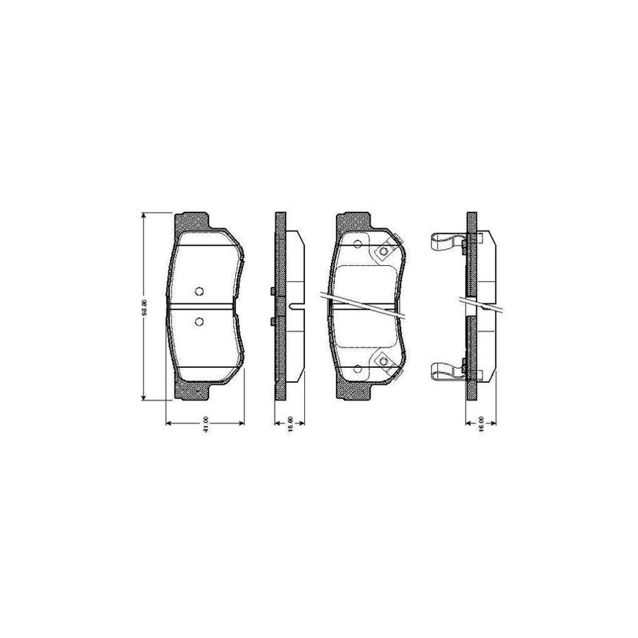 Bosch 0986Tb2369 Brake Pad Set Excl Wear Warning Contact With Accessories