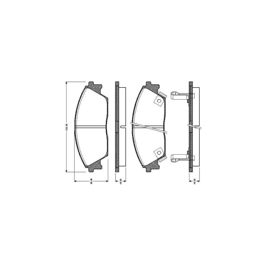 Bosch 0986Tb2118 Brake Pad Set Excl Wear Warning Contact With Accessories