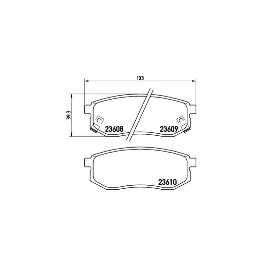 Brembo P 30 030 Brake Pad Set With Acoustic Wear Warning