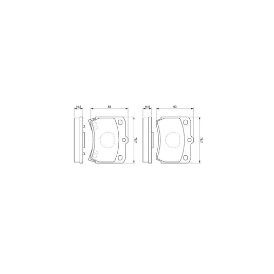 Bosch 0986493550 Brake Pad Set With Acoustic Wear Warning BP799