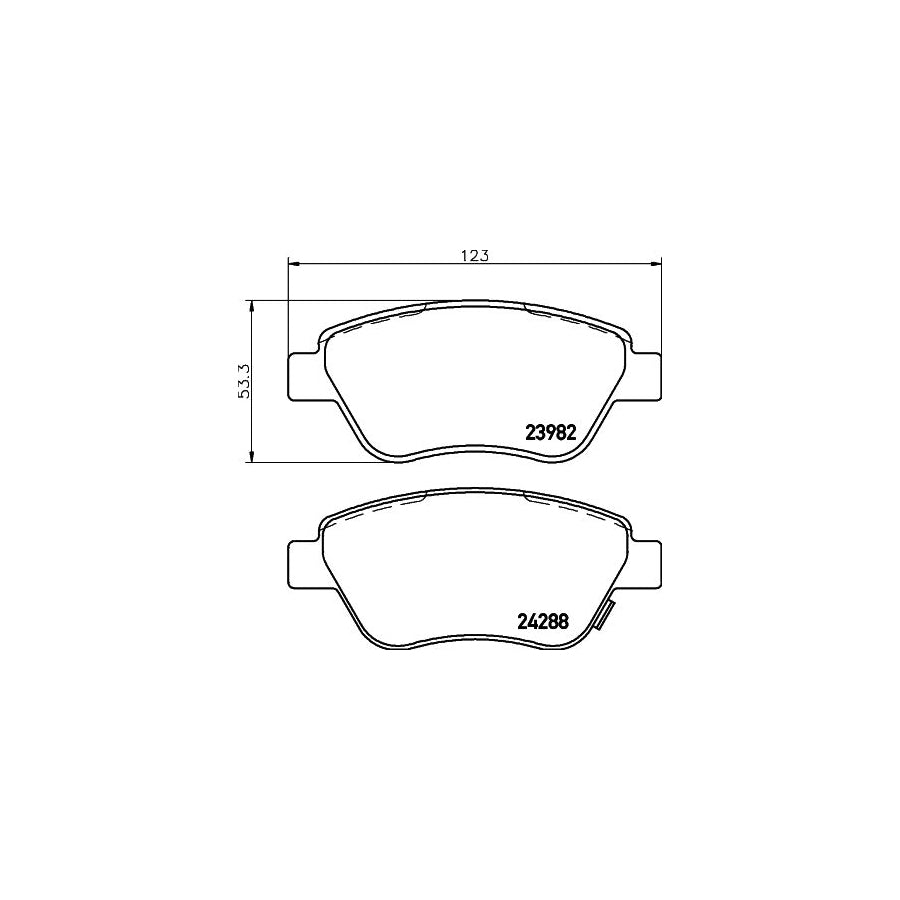 Hella 8DB 355 012 831 Brake Pad Set With Acoustic Wear Warning With Accessories