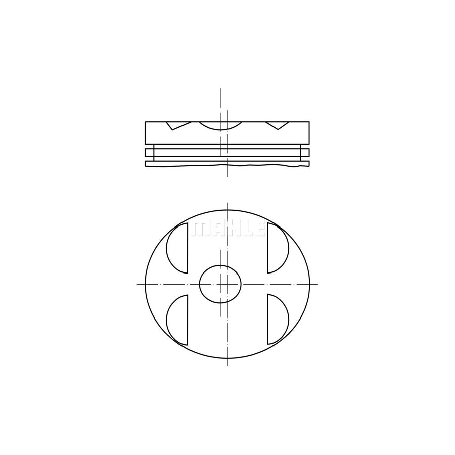 MAHLE ORIGINAL 001 04 01 Piston 89,5 mm, with cooling duct, with piston ring carrier