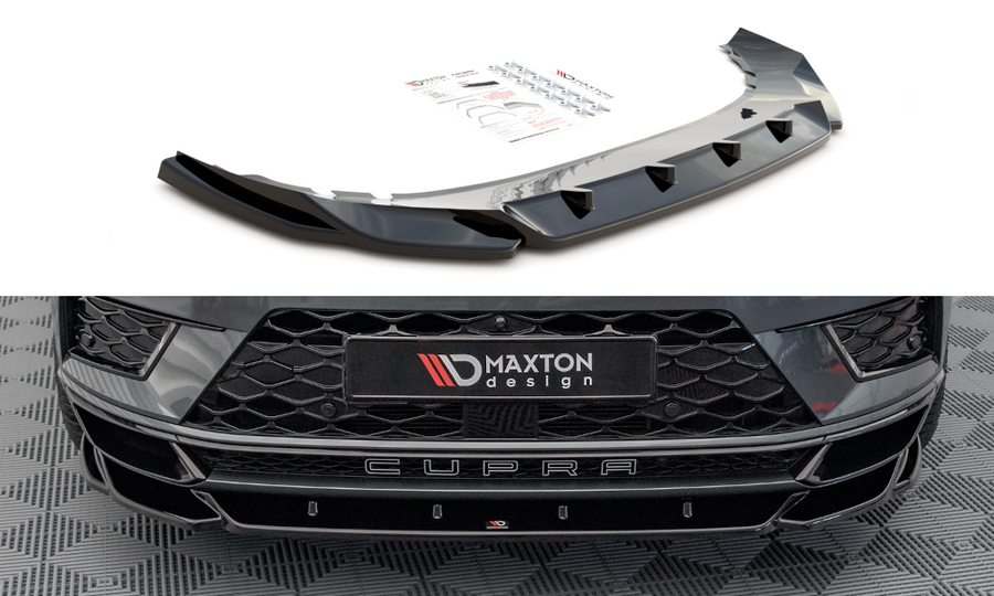 Maxton Design CU-AT-1-FD2T Front Splitter V.2 Cupra Ateca MK1 | Duco Car Parts UK Car Parts