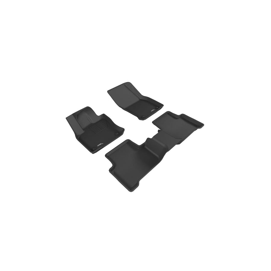 3D L1VW08001509 Floor mat set for VW Tiguan II (AD1) Elastomer, Front, Quantity: 3, Black