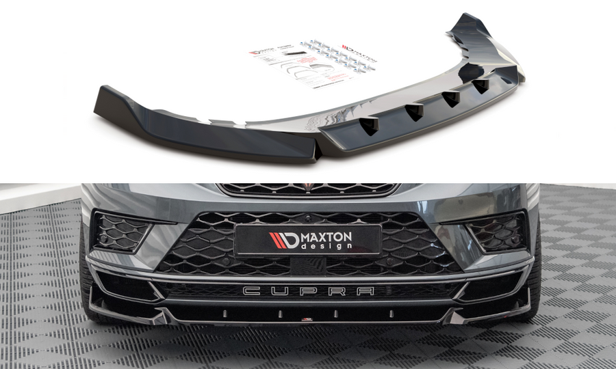 Maxton Design CU-AT-1-FD1T Front Splitter V.1 Cupra Ateca MK1 | Duco Car Parts UK Car Parts