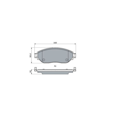 Bosch 0986494741 Brake Pad Set BP1756