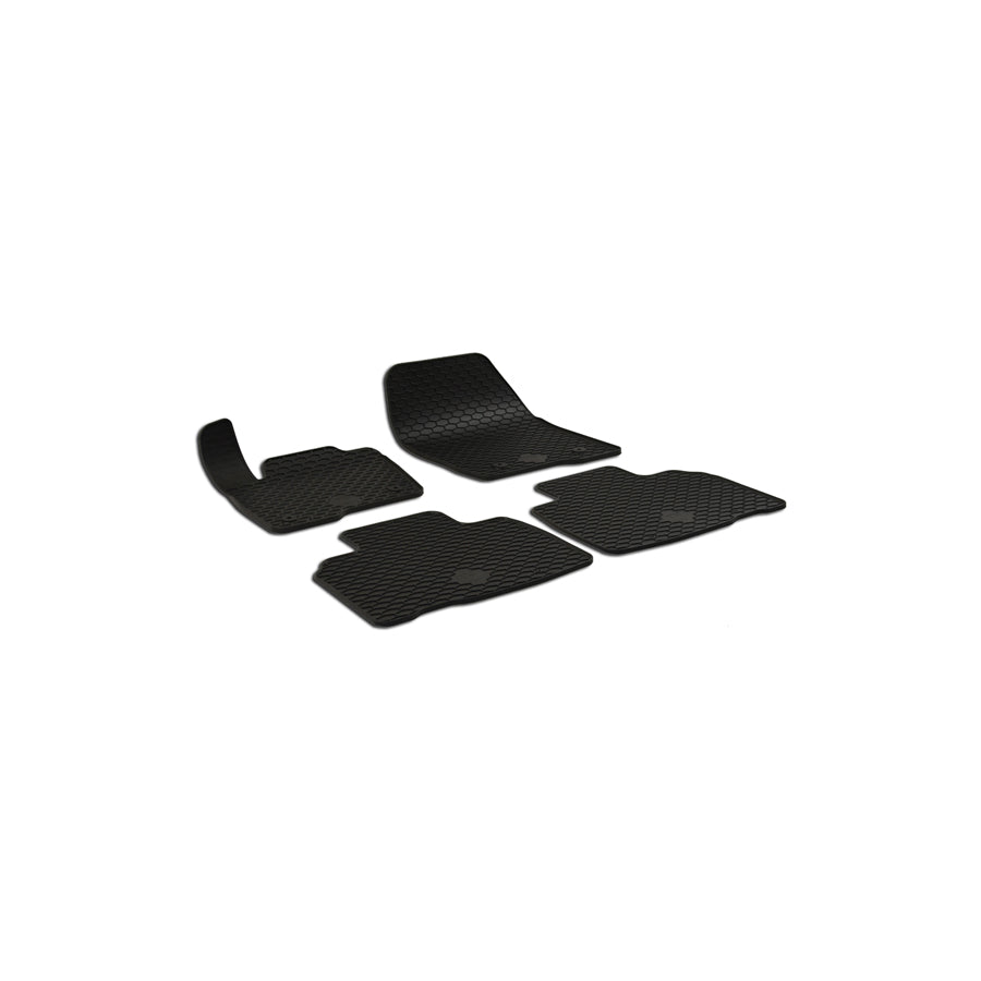 WALSER 50766 Floor mat set for FORD USA Edge Mk2 (CD4) Elastomer, Front and Rear, Quantity: 4, Black