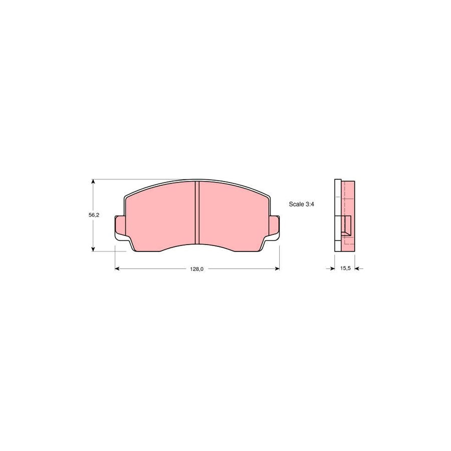 TRW Gdb180 Brake Pad Set Not Prepared For Wear Indicator