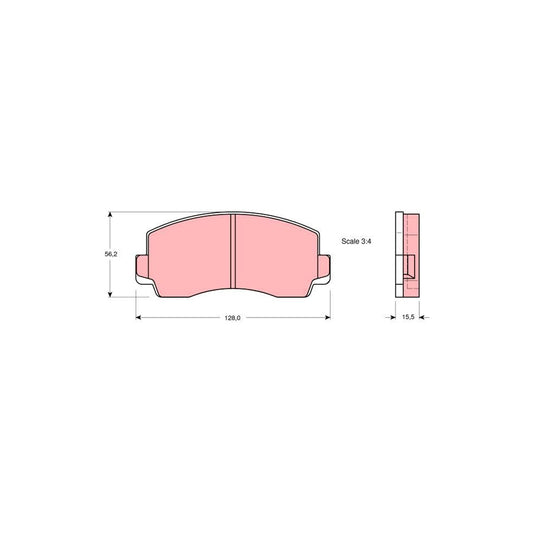 TRW Gdb180 Brake Pad Set Not Prepared For Wear Indicator