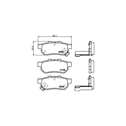 Hella 8DB 355 017 151 Brake Pad Set With Acoustic Wear Warning