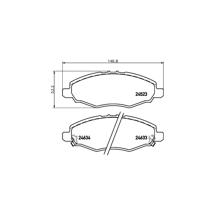 Hella 8DB 355 013 181 Brake Pad Set With Acoustic Wear Warning