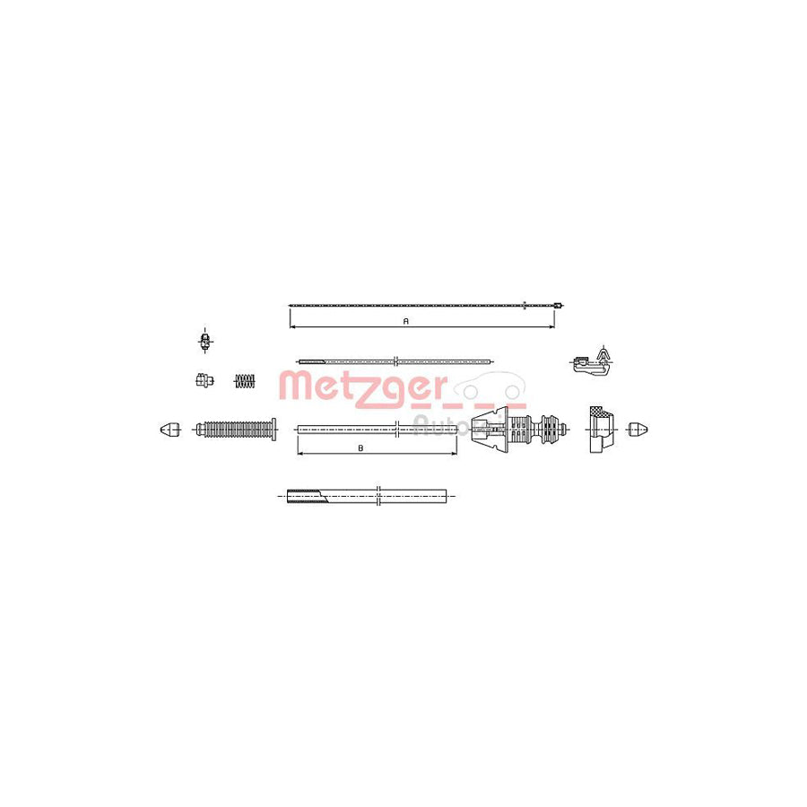 METZGER 493.1 Throttle Cable | Duco Car Parts UK Car Parts