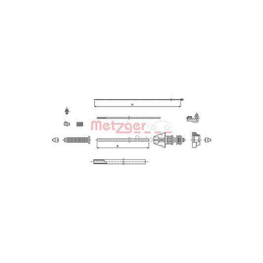 METZGER 493.1 Throttle Cable | Duco Car Parts UK Car Parts