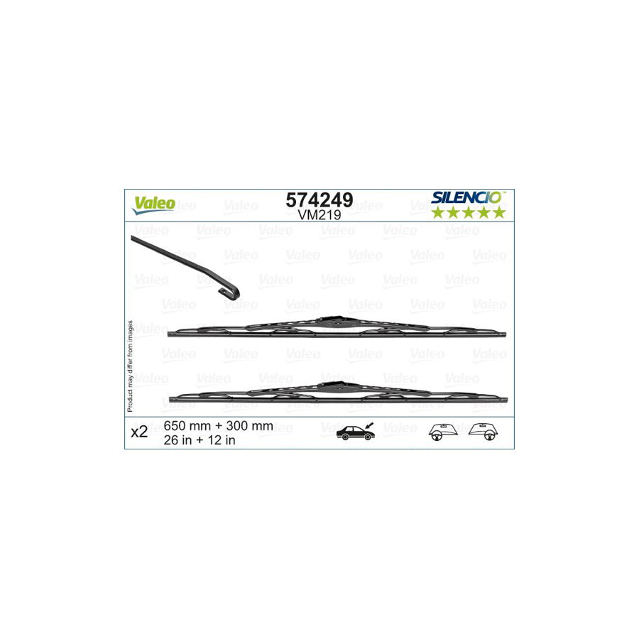 Valeo 574249 Wiper Blade For Nissan Note Ii Hatchback (E12) | Duco Car Parts UK Car Parts