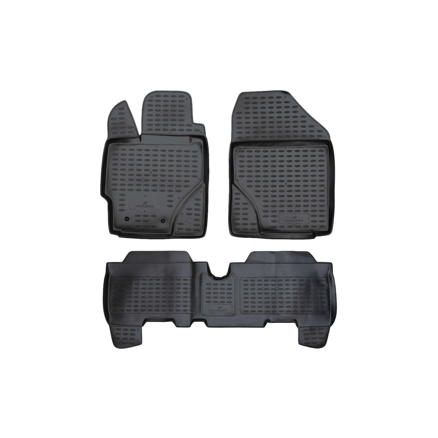 WALSER Tailored, XTR 75173 Floor mat set Elastomer, Front and Rear, Black