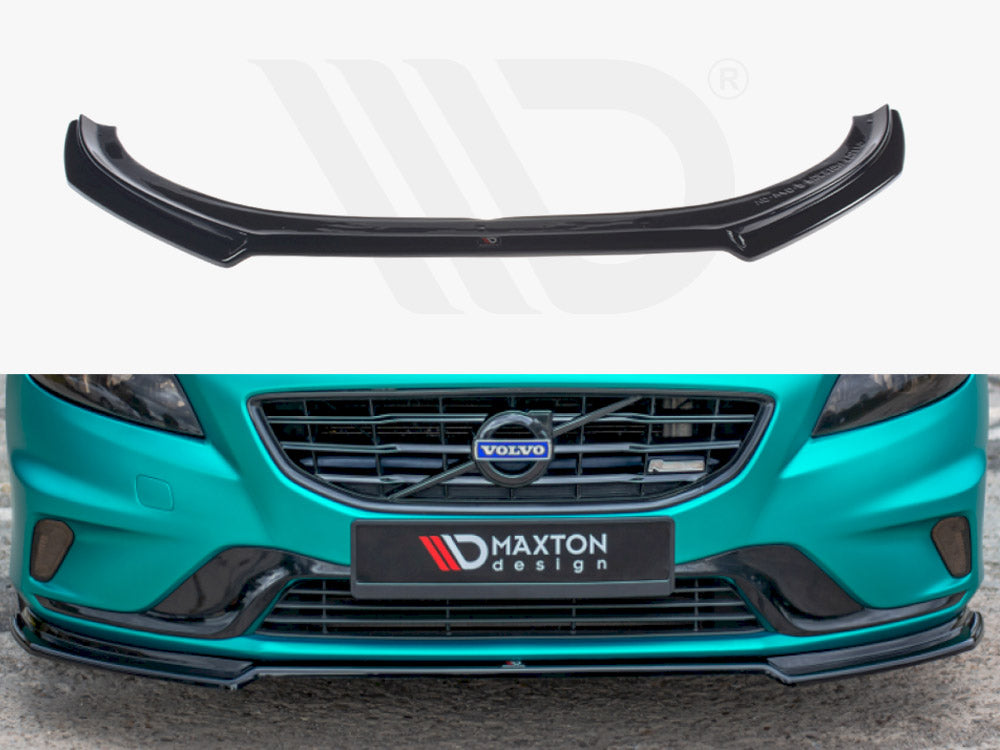 Maxton Design VO-V40-2-RDESIGN-FD1T Front Splitter Volvo V40 R-design | Duco Car Parts UK Car Parts