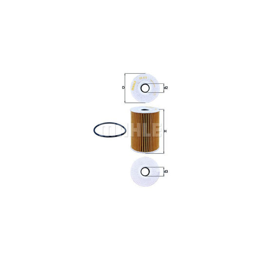 MAHLE ORIGINAL OX 415D Oil Filter Filter Insert