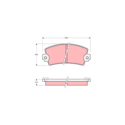 TRW Gdb118 Brake Pad Set Not Prepared For Wear Indicator
