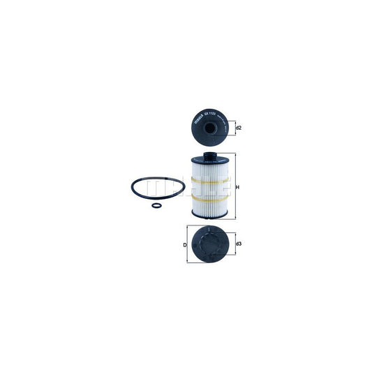 MAHLE ORIGINAL OX 1123D Oil Filter Filter Insert