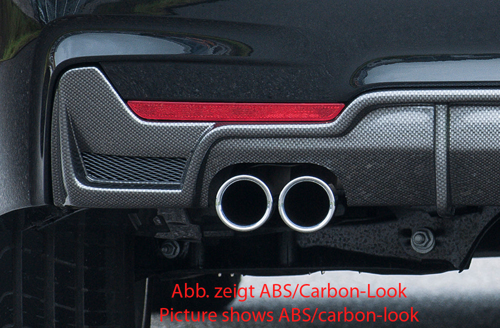 Rieger 00088071 BMW 4 Series F32 F33 F36 Rear Diffuser for Original Twin Tailpipe Left - Glossy Black