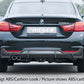 Rieger 00088071 BMW 4 Series F32 F33 F36 Rear Diffuser for Original Twin Tailpipe Left - Glossy Black