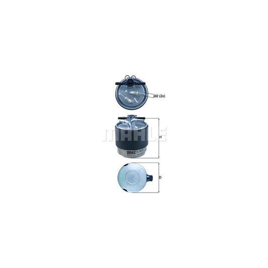MAHLE ORIGINAL KL 440/41 Fuel filter for NISSAN Qashqai / Qashqai+2 I (J10, NJ10) In-Line Filter