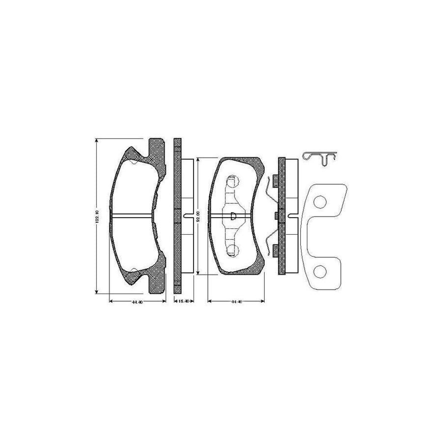 Bosch 0986Tb2884 Brake Pad Set Excl Wear Warning Contact With Accessories