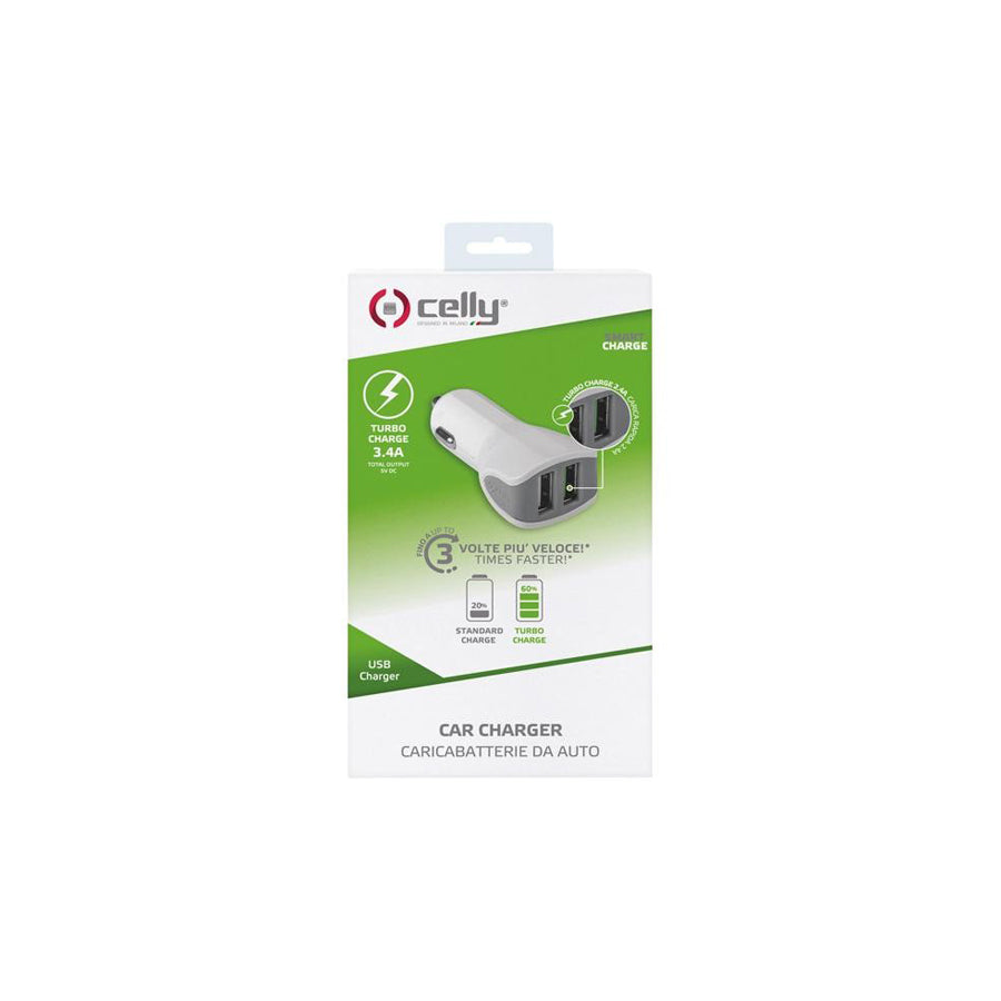 Celly Car Charger CC2USBTURBOWH In-Car Charger | Duco Car Parts UK Car Parts