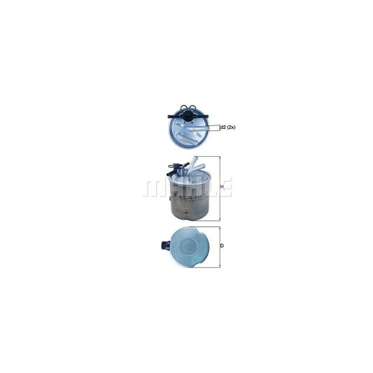 MAHLE ORIGINAL KL 440/37 Fuel filter In-Line Filter
