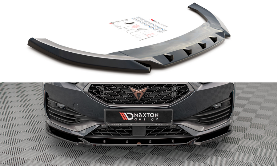 Maxton Design CU-LE-1-FD3T Front Splitter V.3 Cupra Leon | Duco Car Parts UK Car Parts