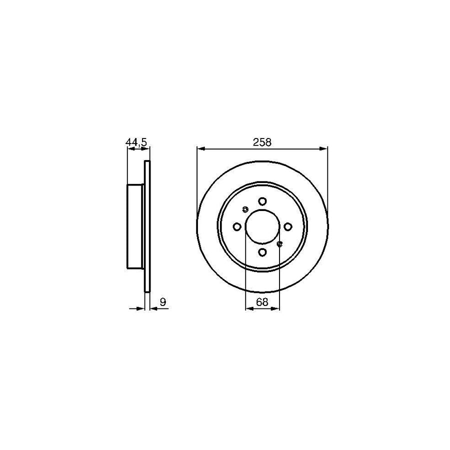 BOSCH 0 986 478 836 Brake Disc Solid Oiled