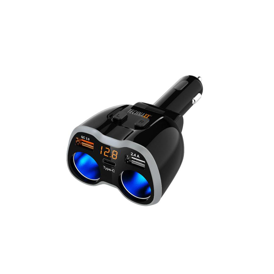 TECHNAXX TX-163 4915 Cigarette lighter splitter 12-24V, with fuse
