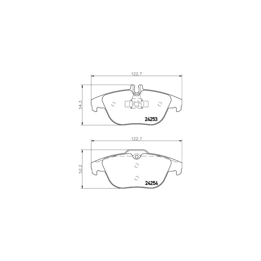 Hella 8DB 355 012 741 Brake Pad Set Prepared For Wear Indicator