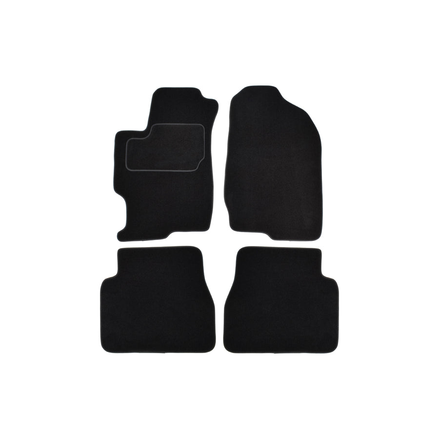 CUSTOPOL Tailored MAZ70C Floor mat set for MAZDA 6 Saloon (GG) Textile, Front and Rear, Quantity: 4, Black
