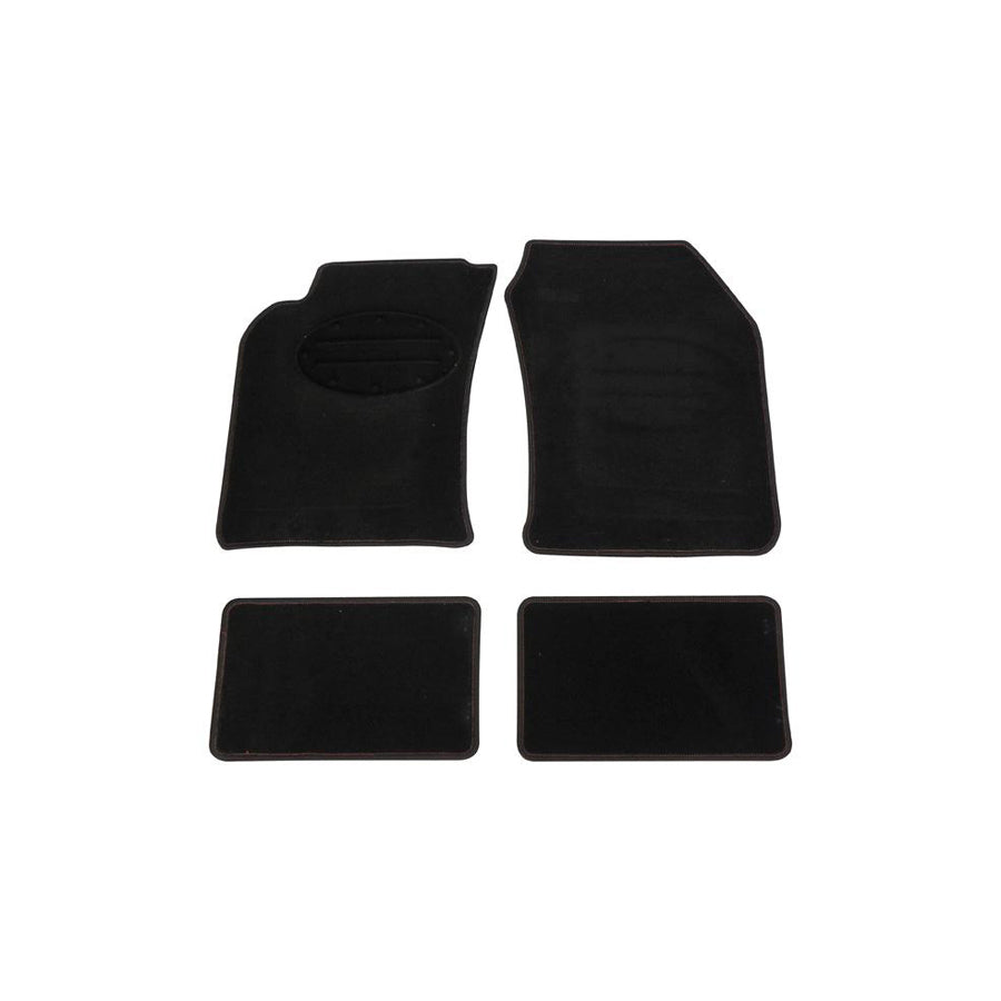 CARPOINT 0320835 Floor mat set Polyester, PP (Polypropylene), Front and Rear, Quantity: 4, Black