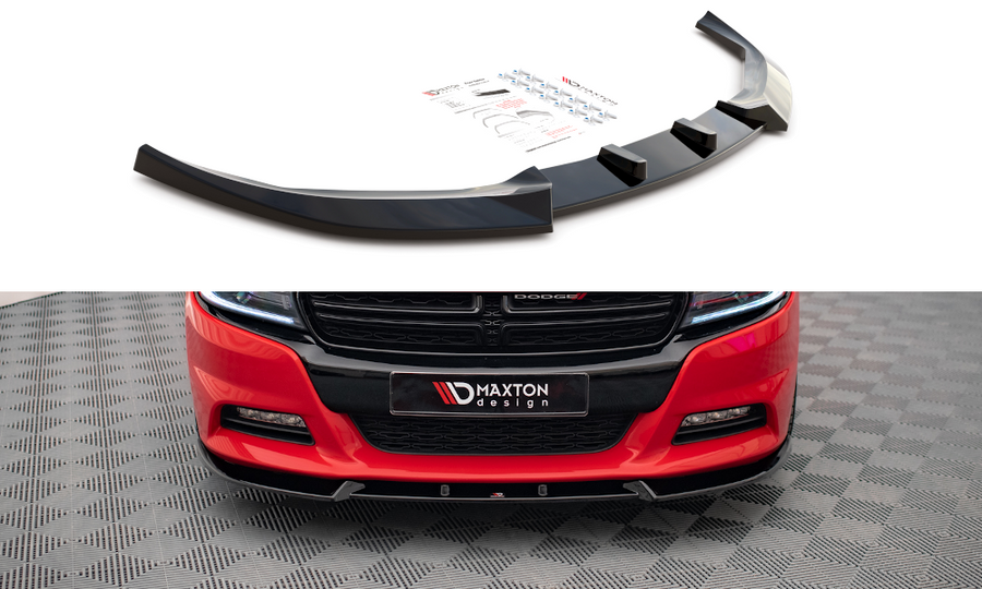Maxton Design DO-CH-2-RT-FD1T Front Splitter V.1 Dodge Charger RT MK7 Facelift | Duco Car Parts UK Car Parts