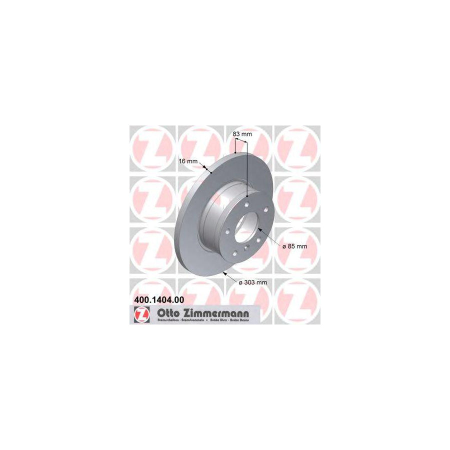 ZIMmERMANN 400 1404 00 Brake Disc suitable for MERCEDES BENZ G Class Solid
