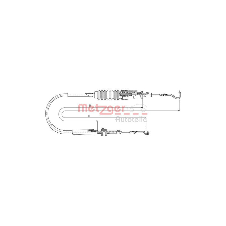 METZGER 14.4305 Throttle Cable for VW TRANSPORTER | Duco Car Parts UK Car Parts