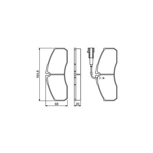 Bosch 0986494278 Brake Pad Set With Integrated Wear Sensor BP1190