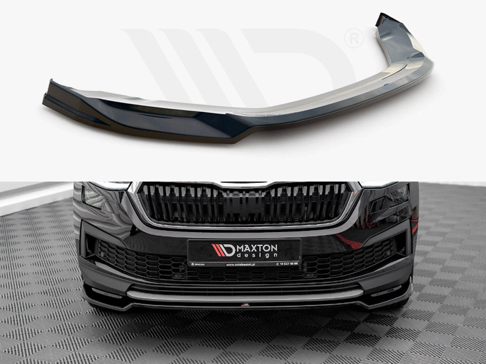 Maxton Design SK-KO-1F-FD2T Front Splitter V.2 Skoda Kodiaq MK1 Facelift (2021-) | Duco Car Parts UK Car Parts