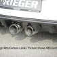 Rieger 00059514 VW Mk6 Golf Rear Diffuser for Twin Tailpipe Centre -  Matte Black