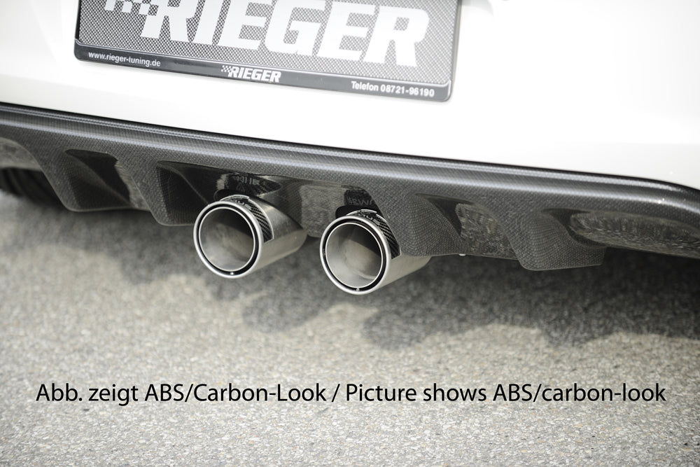 Rieger 00059514 VW Mk6 Golf Rear Diffuser for Twin Tailpipe Centre -  Matte Black