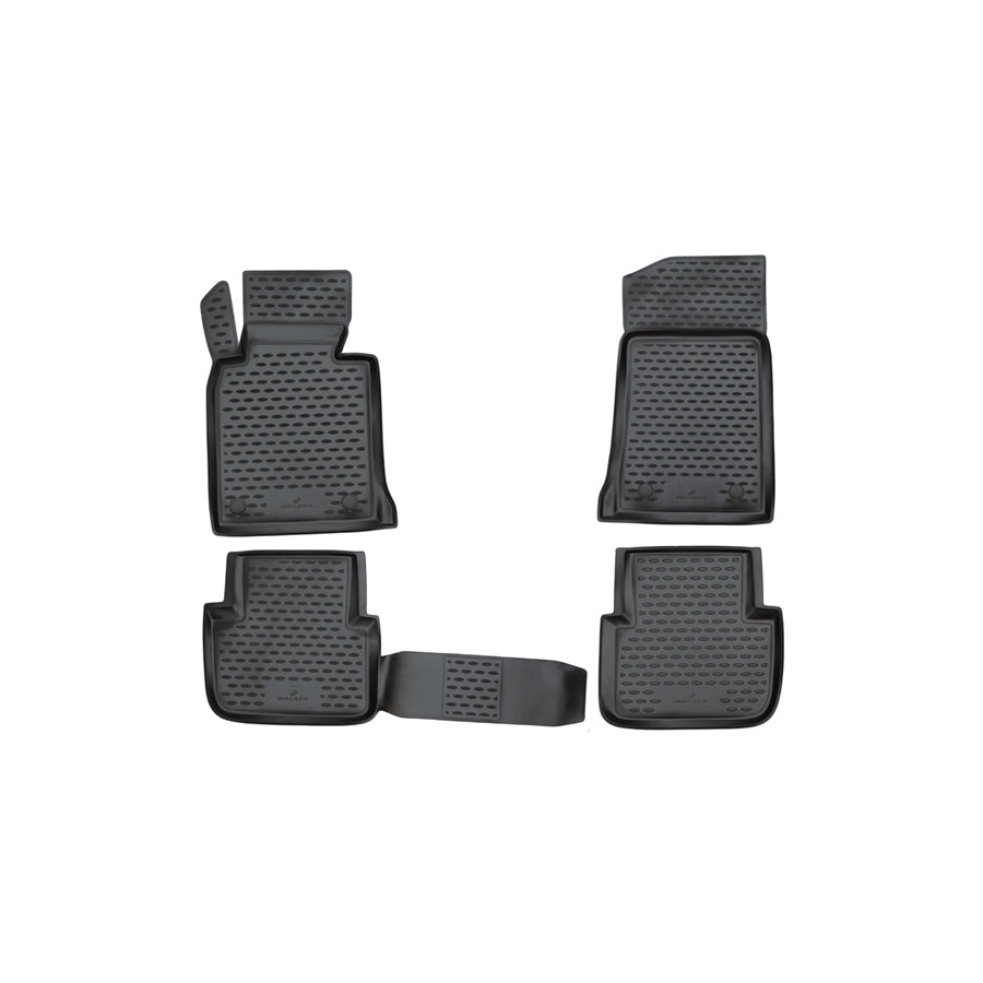 WALSER Tailored, XTR 75157 Floor mat set Elastomer, Front and Rear, Black