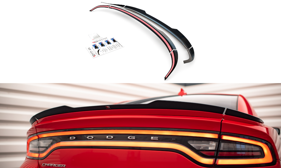 Maxton Design DO-CH-2-RT-CAP1T+CAP2T Spoiler Cap Dodge Charger RT MK7 Facelift | Duco Car Parts UK Car Parts