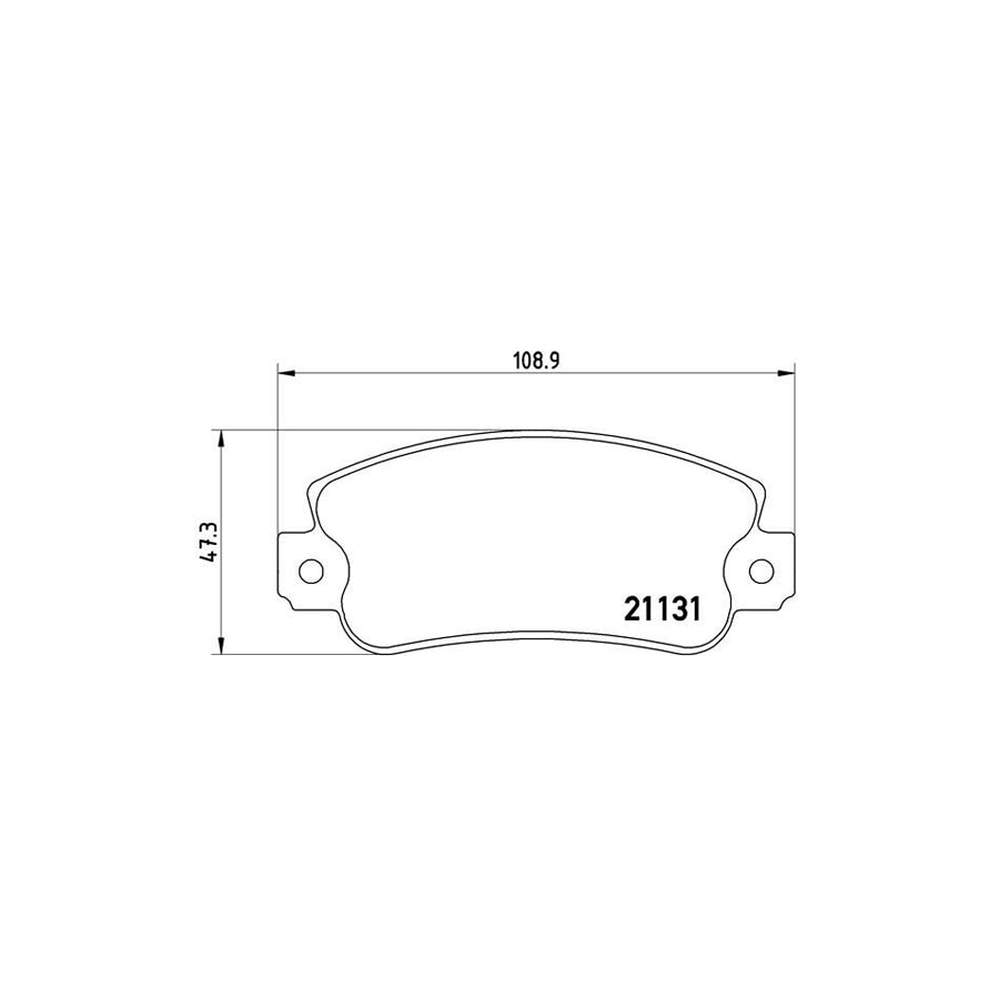 Brembo P 23 029 Brake Pad Set Excl Wear Warning Contact