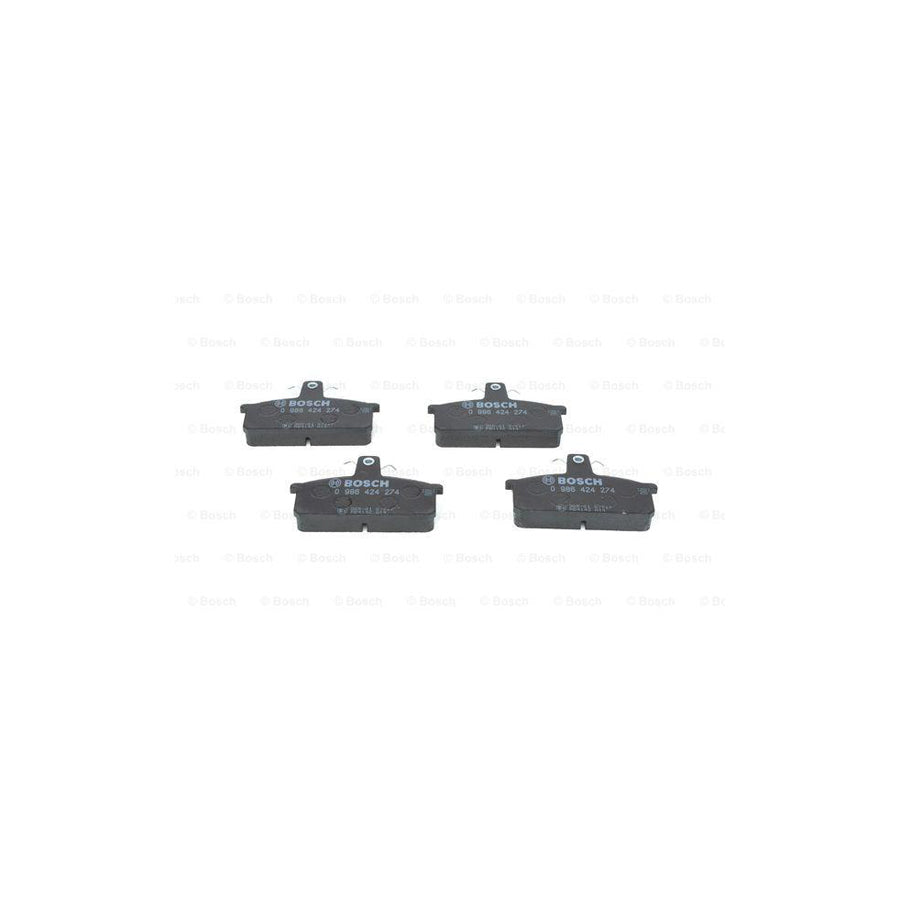Bosch 0986424274 Brake Pad Set With Anti Squeak Plate BP134