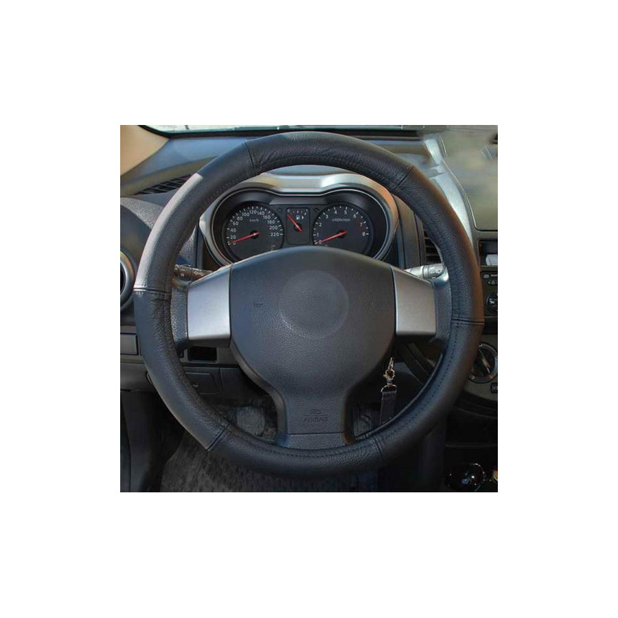 MAMMOOTH CP10066 Steering wheel cover Black, ?: 49-51cm, Leather