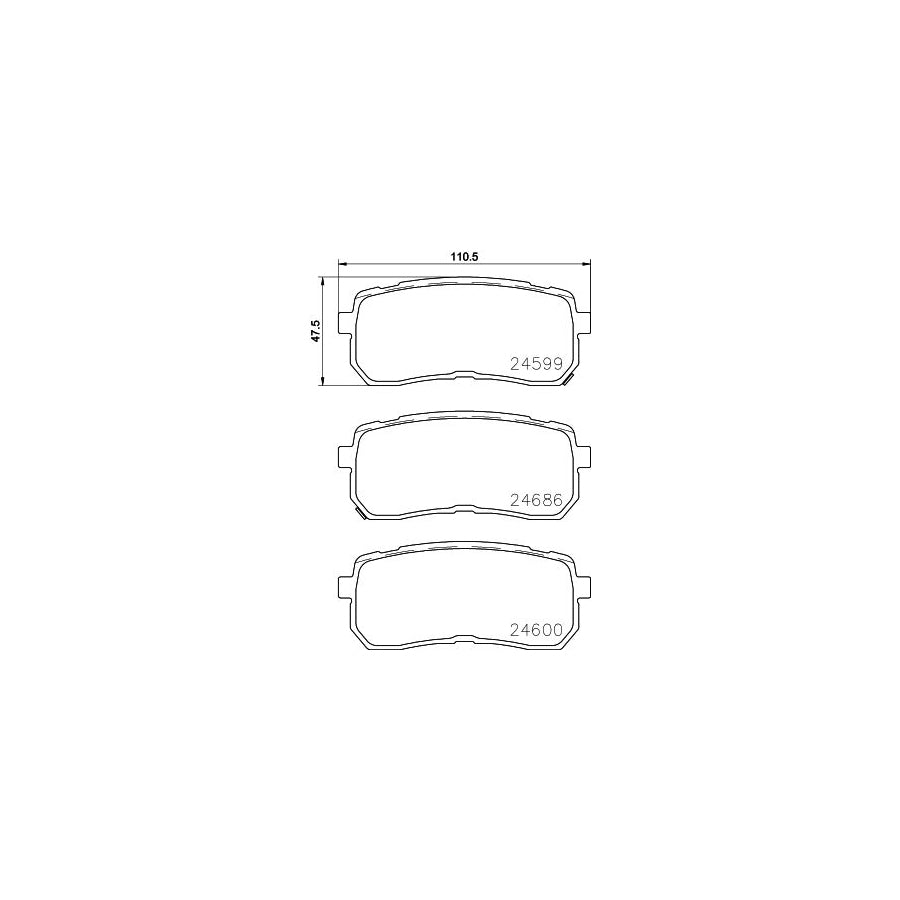 Hella 8DB 355 023 231 Brake Pad Set With Acoustic Wear Warning With Accessories