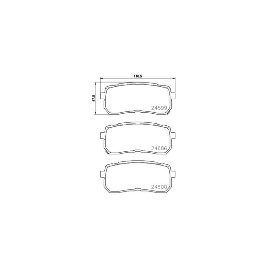 Hella 8DB 355 023 231 Brake Pad Set With Acoustic Wear Warning With Accessories
