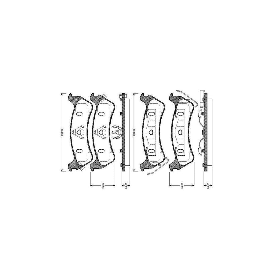 Bosch 0986Tb2308 Brake Pad Set For Jeep Grand Cherokee I Zj Zg Excl Wear Warning Contact With Accessories